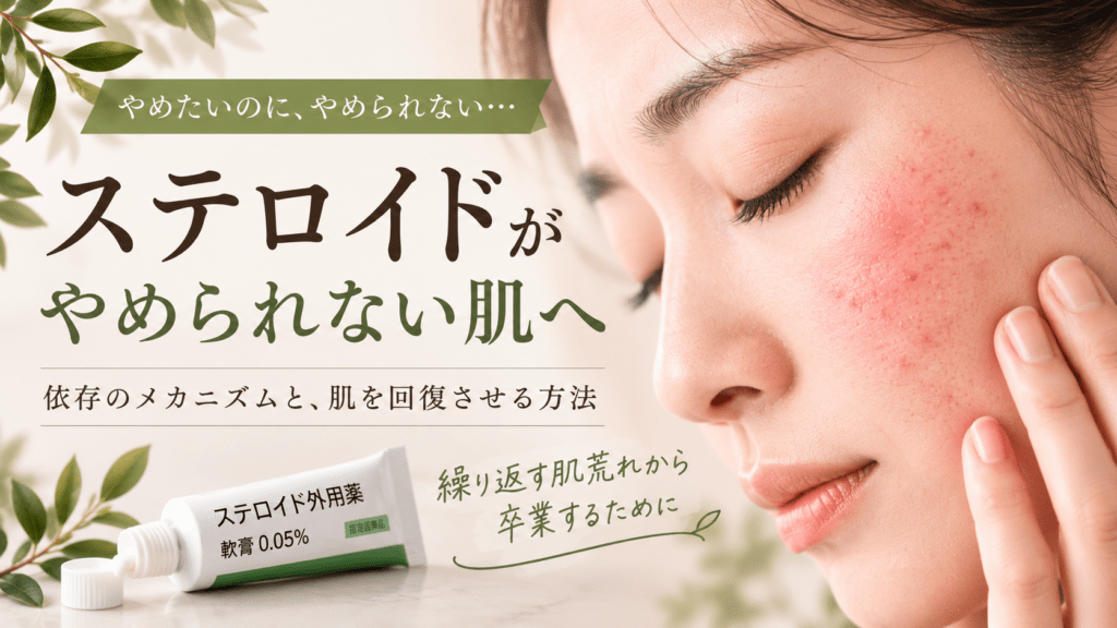 ステロイドをやめたい方へ｜副作用・皮膚が薄くなる原因・リバウンド・代替ケアまで皮膚の専門家が解説とリアル体験談