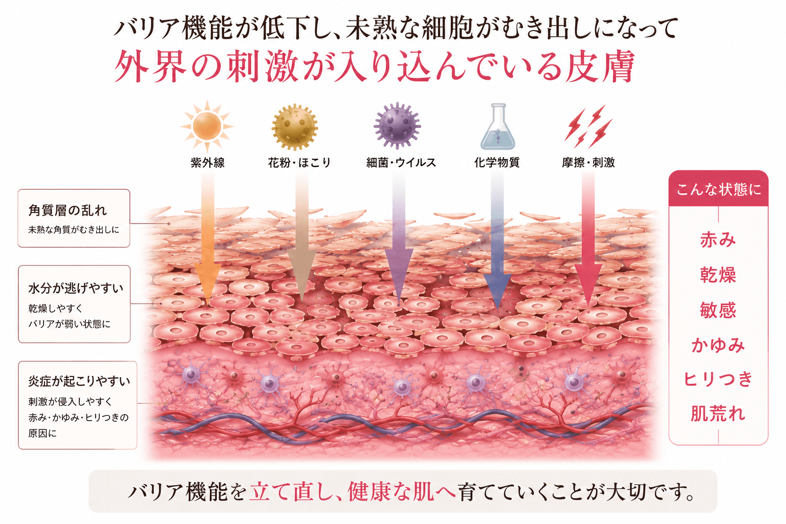 赤み、敏感肌、かゆみ、かぶれ、炎症、肌トラブルの原因「東京ハーブピーリング」