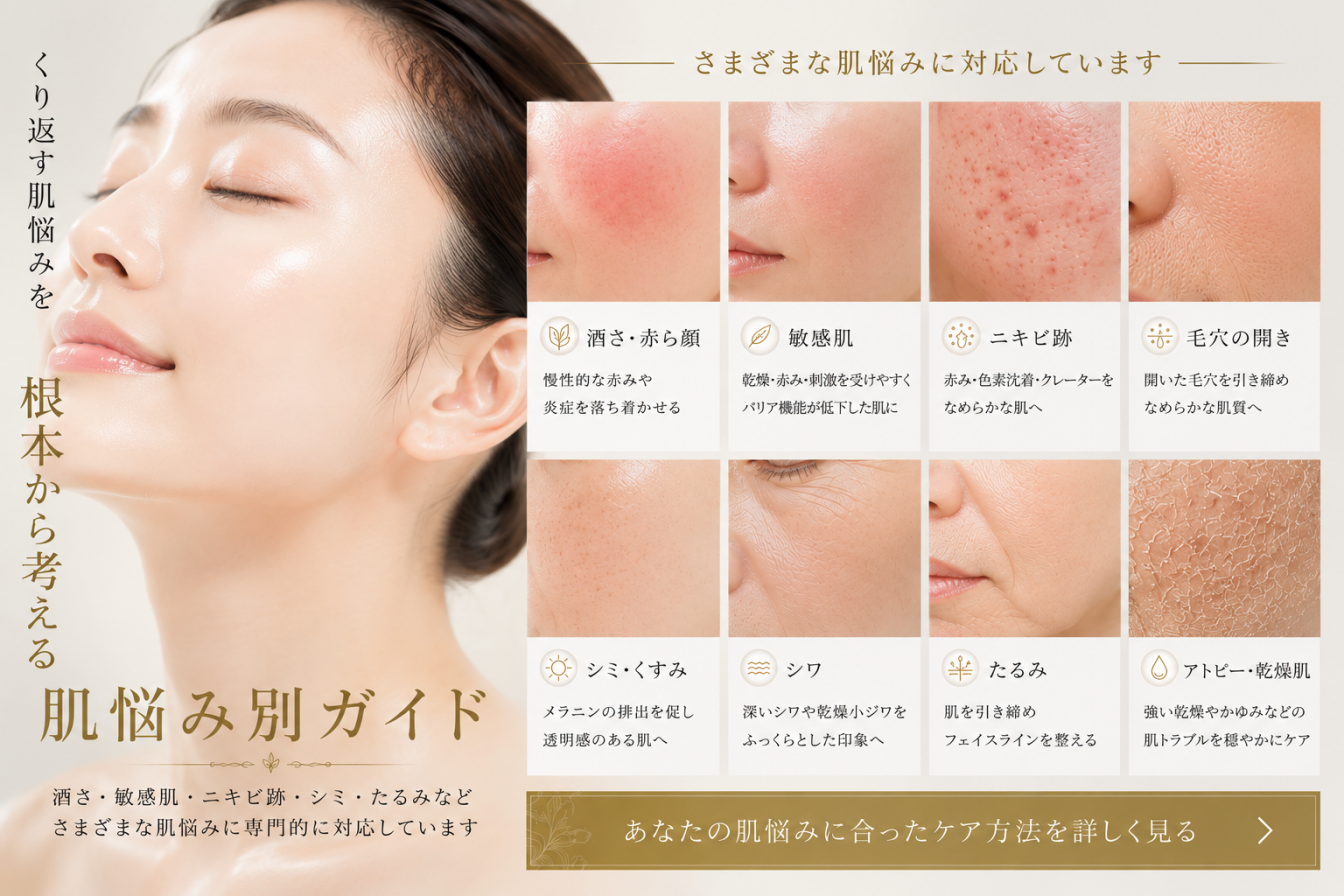 美容医療の傷跡・ビニール肌・赤みのグリーンピール「東京ハーブピーリング」
